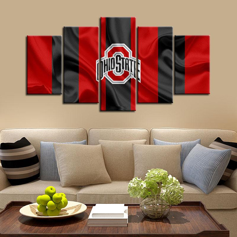 Ohio State Buckeyes Fabric Look Canvas