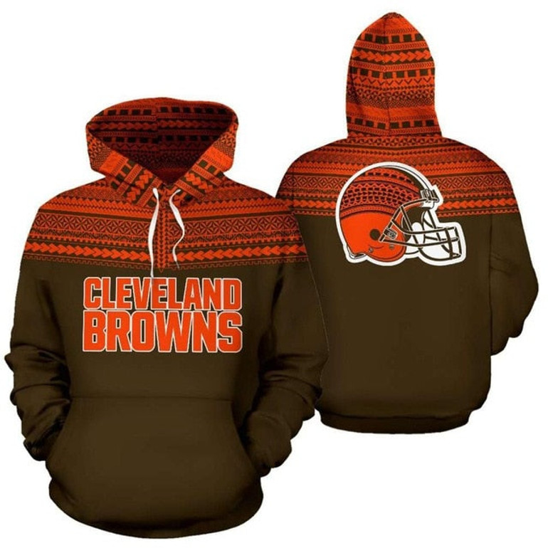 Cleveland Browns Casual 3D Hoodie