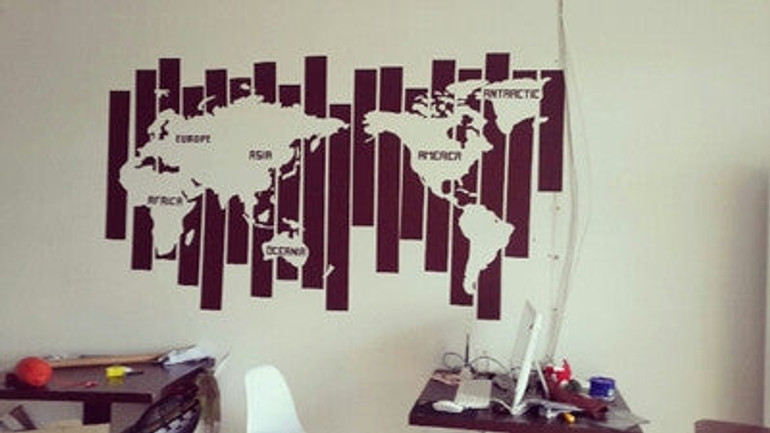 Map World  Wall Decal