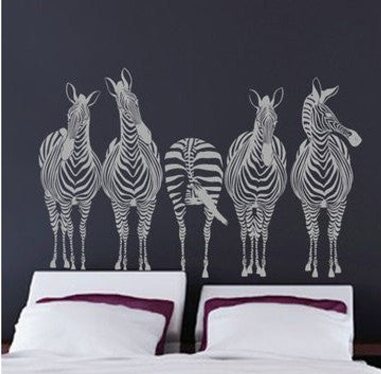 Zebra Wall Decal decor ,Wall Vinyl Zebra