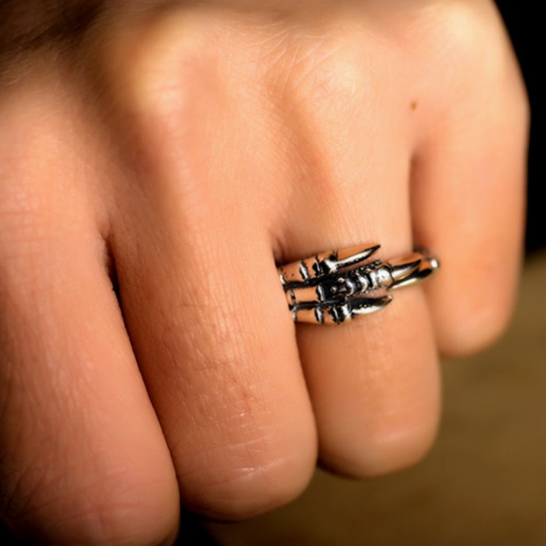 Steampunk Eagle Claws 925 Sterling Silver Vintage Retro Handmade Ring
