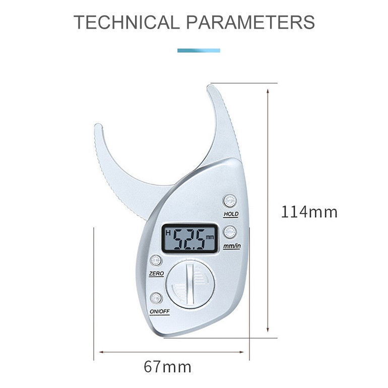 Electronic Digital Body Fat Caliper Analyzer Monitor