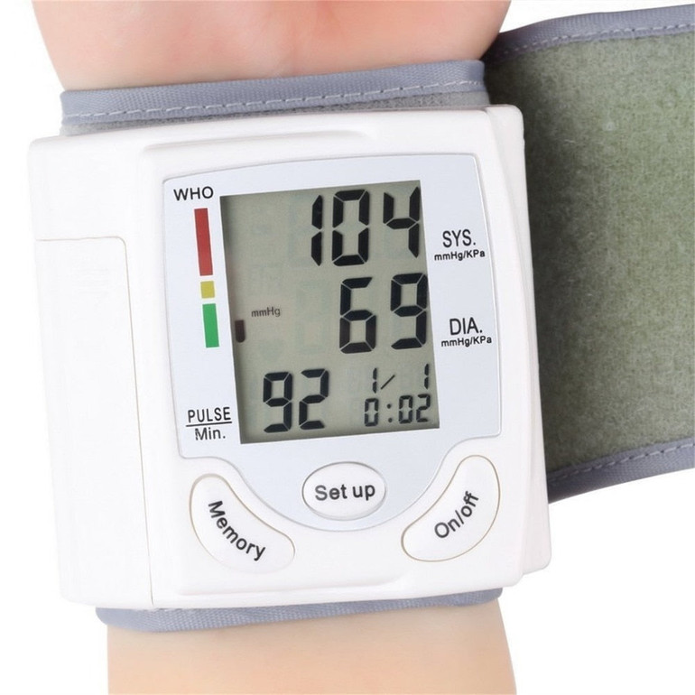 Portable Automatic Digital LCD Display Wrist Blood Pressure Monitor Device
