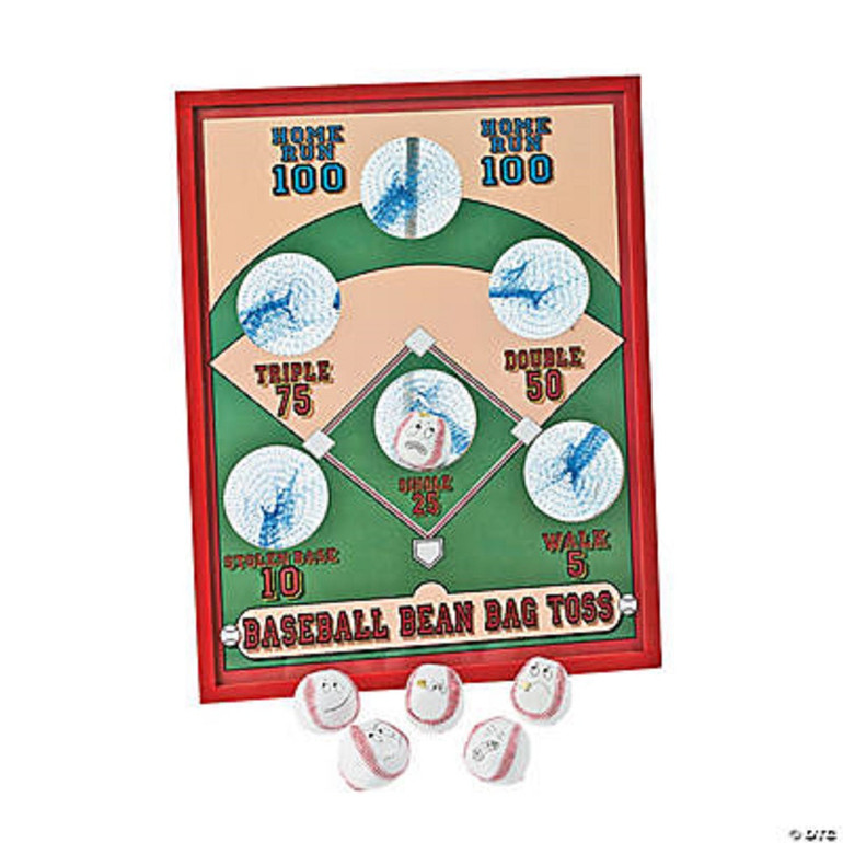 Baseball Bean Bag Toss Game-fun sports party -school carnival games- 7 set
