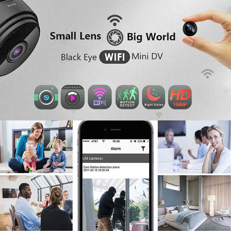 1080P HD Night Vision Remote Tiny Spy Hidden Camera Wifi Wireless DVR Home Security