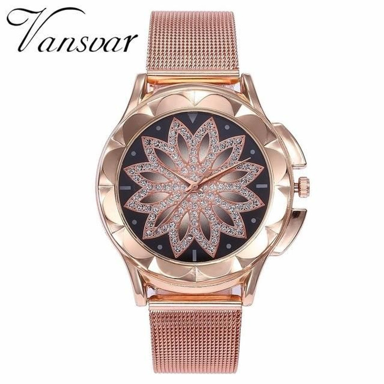 Rose Gold Flower Rhinestone / Luxury Casual Quartz Watch Rose Gold Flower Rhinestone / Luxury Casual Quartz Watch