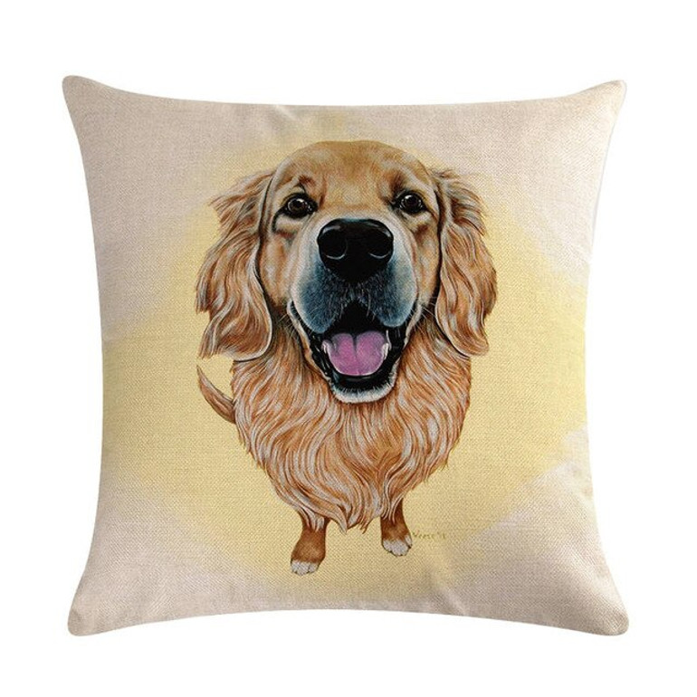 Animal Prints Golden Retriever Pillow Case