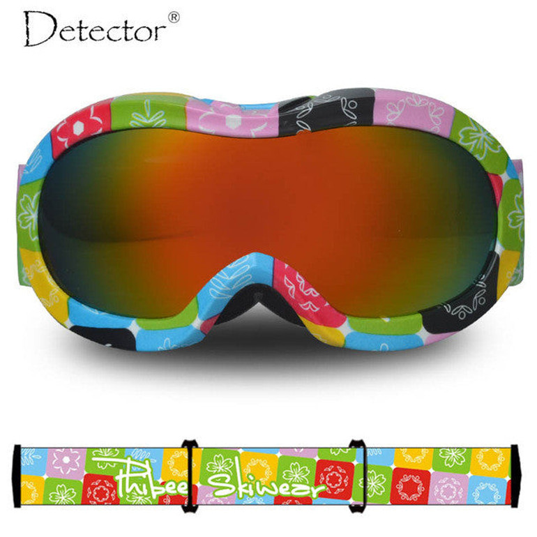 Detector Kids Anti-Fog UV400 Ski Goggles (FREE Case/bag/cloth)