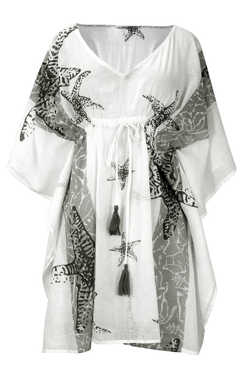 Womens Lightweight Cotton Summer Beach Wear Kaftan Dress Tunic Top