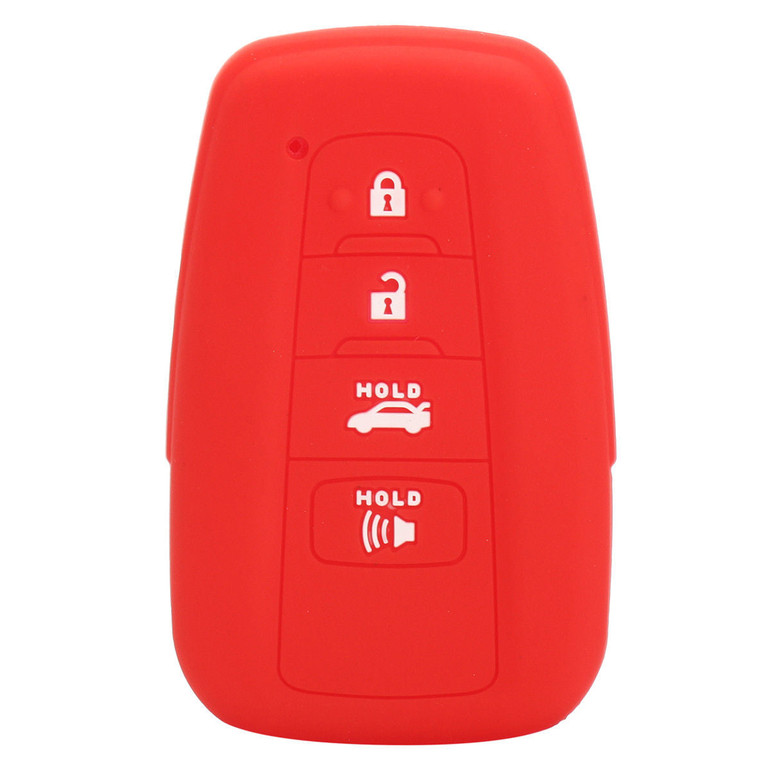 Silicone 4 Button Smart Key Fob Remote Skin Cover Case Jacket for Toyota Camry, Avalon [SKU: TOYS4F]