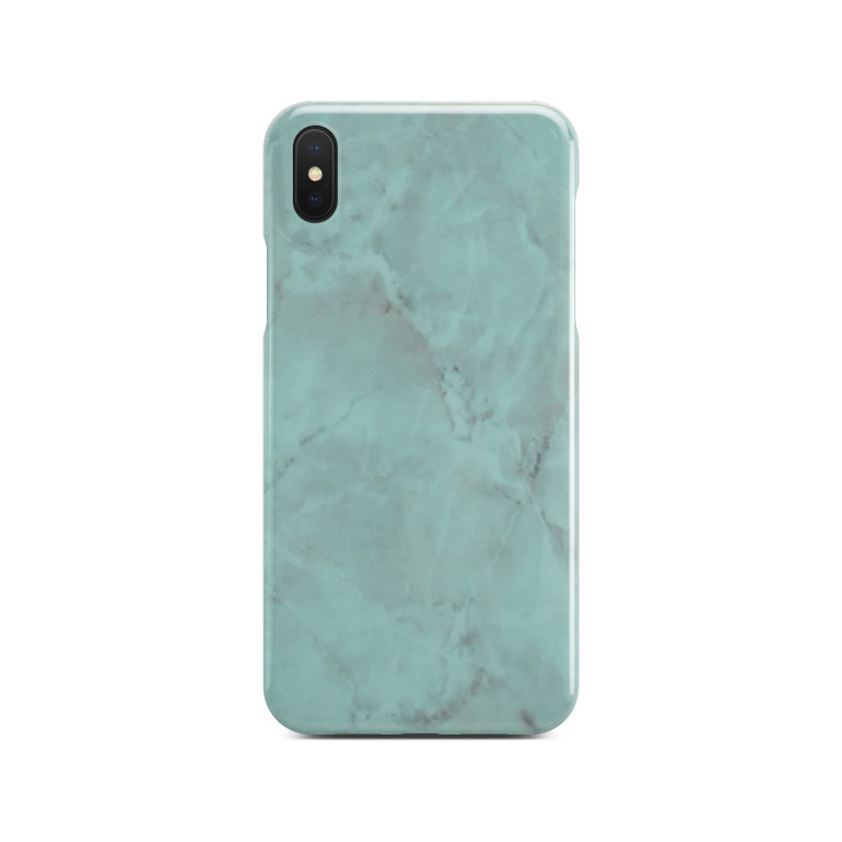 Green Glossy Marble Case for iPhone X