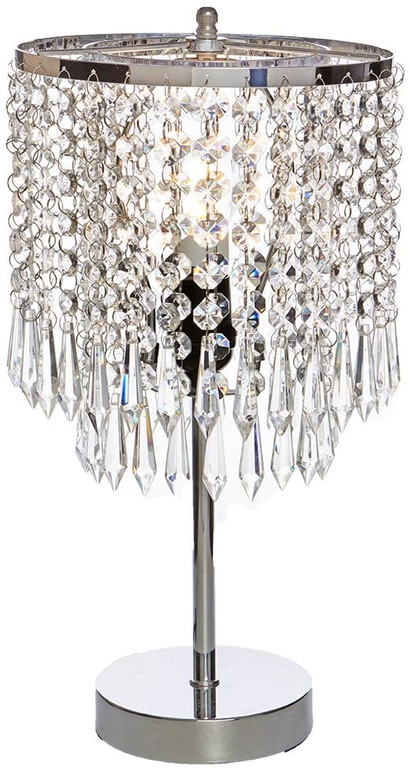 Elegant Decorative Chrome Crystal Table Lamp