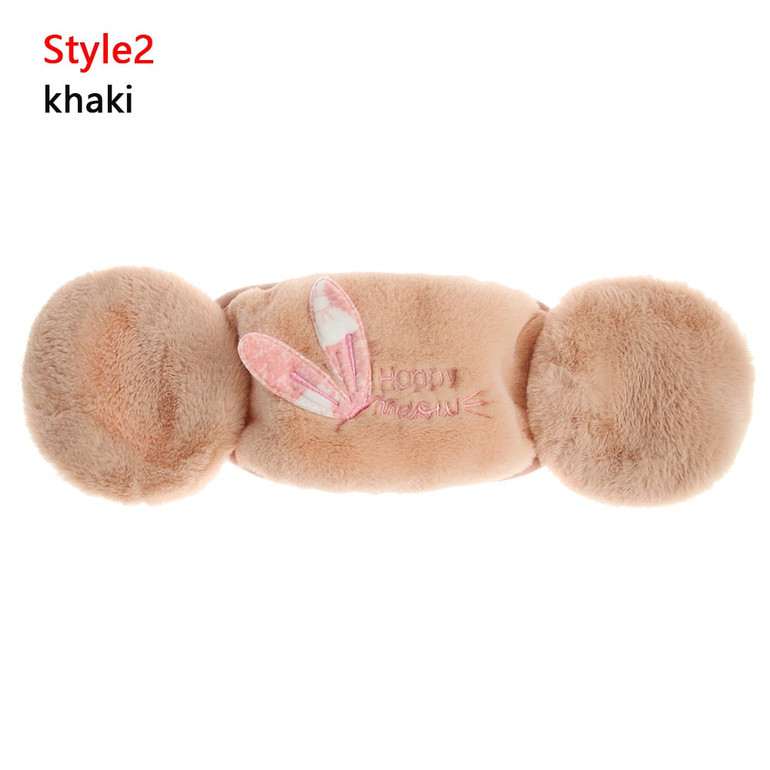 2 in 1 Cartoon Cute Earmuffs Cap Thicken Plush Keep Warm Earflap