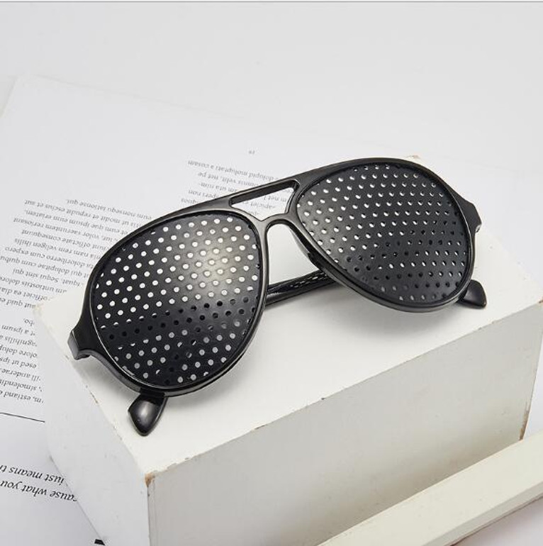 Pin Hole Eye Training Unisex Eyewear Exercise Outdoor Improve Eyesight Sunglasses