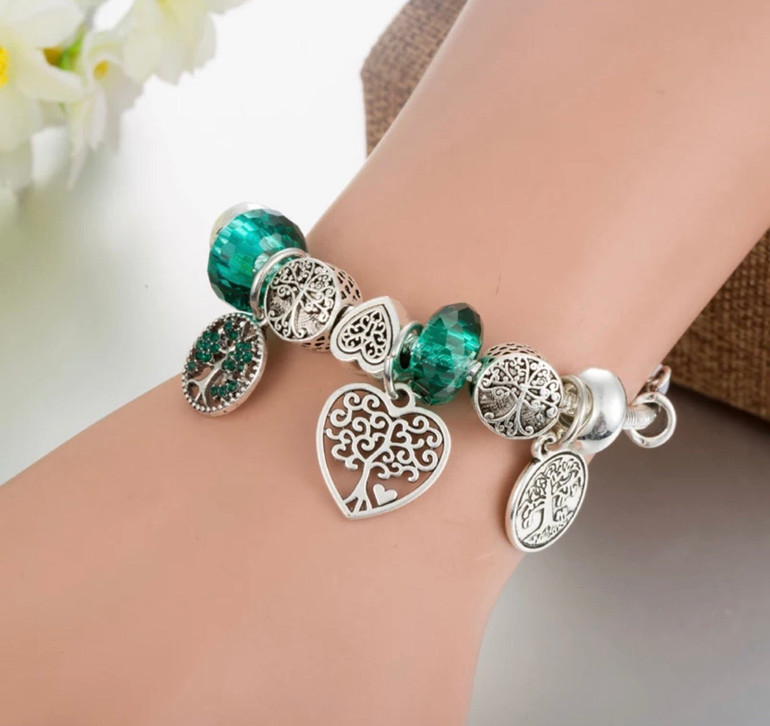 Tree of life European style charm bracelet