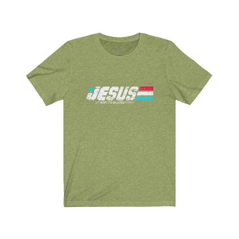 (Grungy) Jesus Inspirational: White Lettering Unisex Short Sleeve Tee