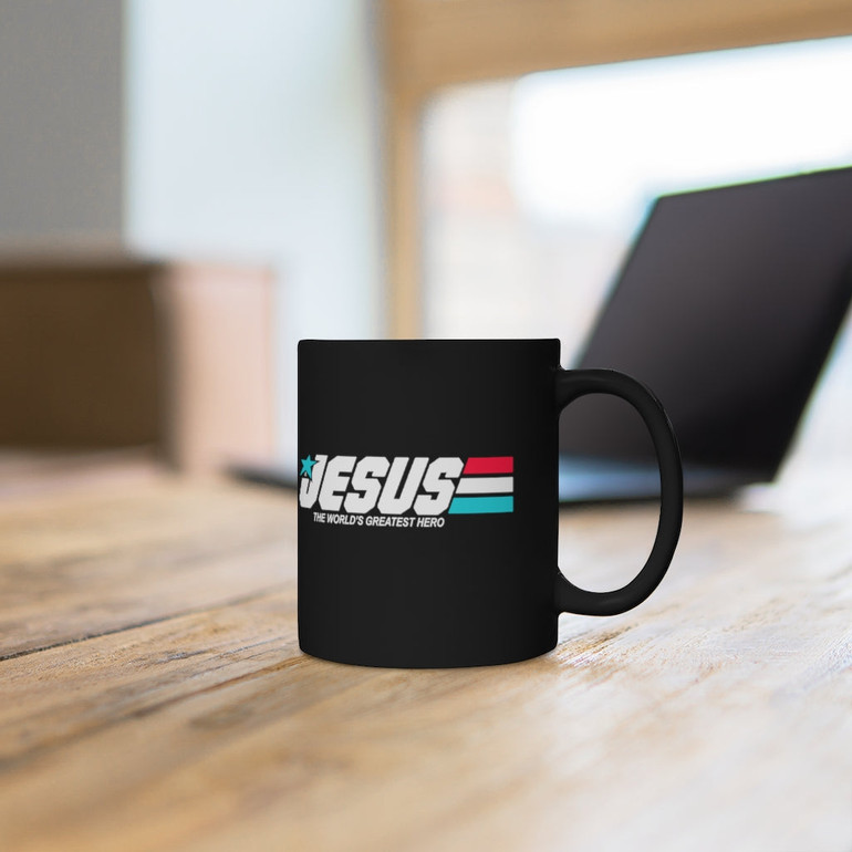 Jesus: Inspirational Black mug 11oz