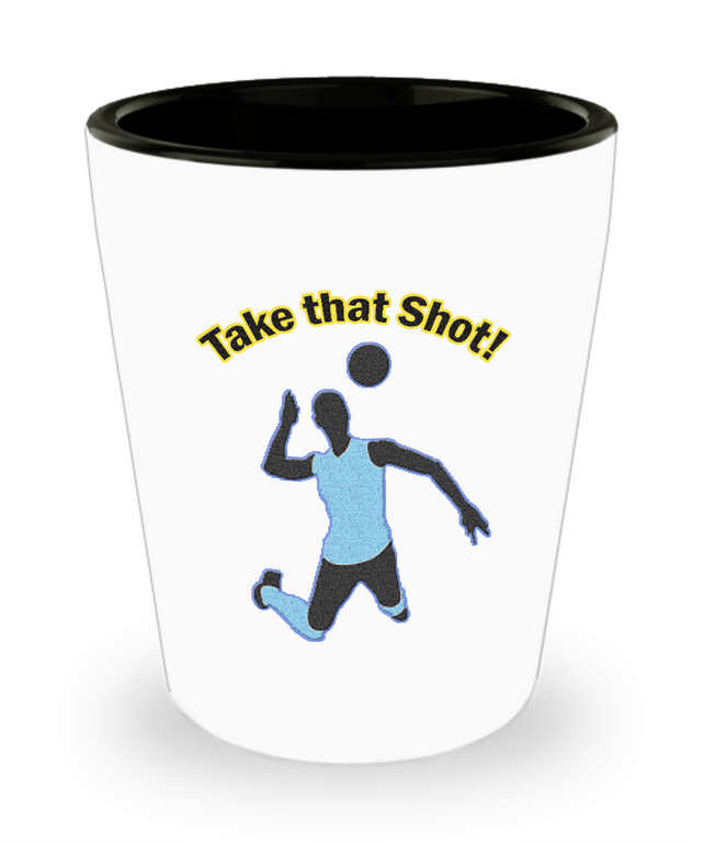 Funny Volleyball Gifts - Volleyball Shot Glass - Volleyball Players Need A Shot Too