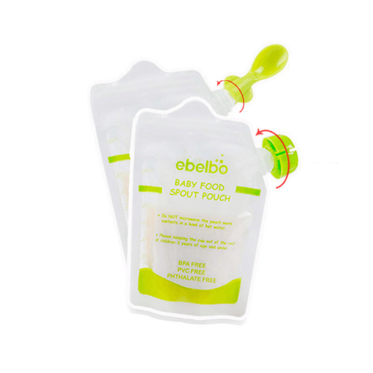 Baby Puree Food Supplement Storage Bag Reusable Pouch Food 10 pcs