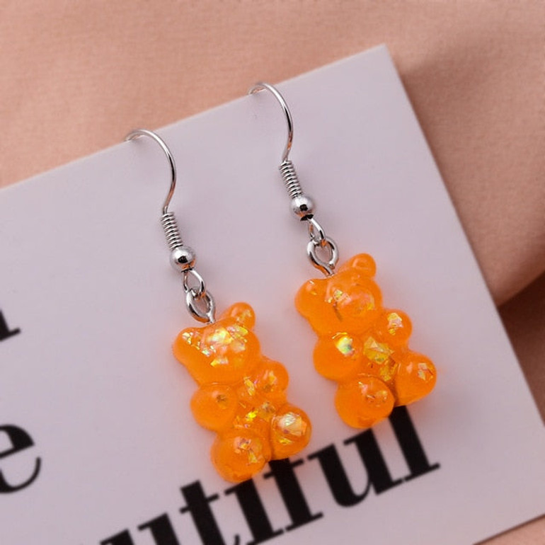Gummy Bear Dangle Earrings for Women