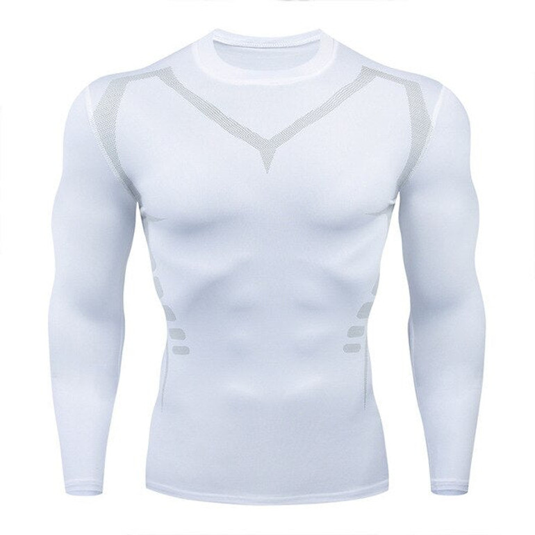 Quick Dry Men Bodybuilding Sport T-shirt Compression Shirts Gym t Shirt Rashgard Gym Running Fitness Tight Tops Training Clothes