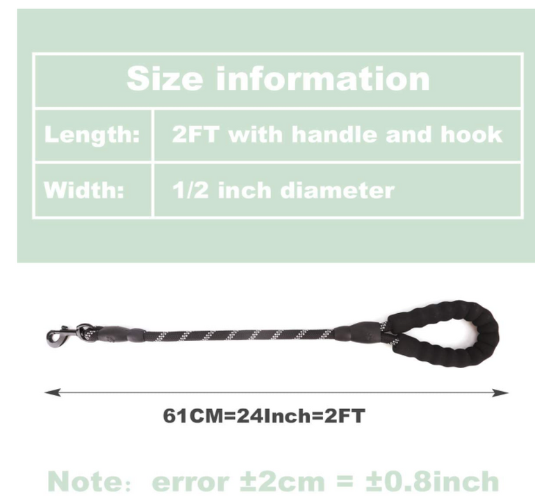 2 Feet Nylon Dog Leash
