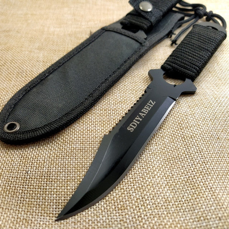 New Sharp fixed Blade Hunting Knife Titanium Camping Survival Knives Tactical Knife Pocket Knife Tactical Knife With Sheath