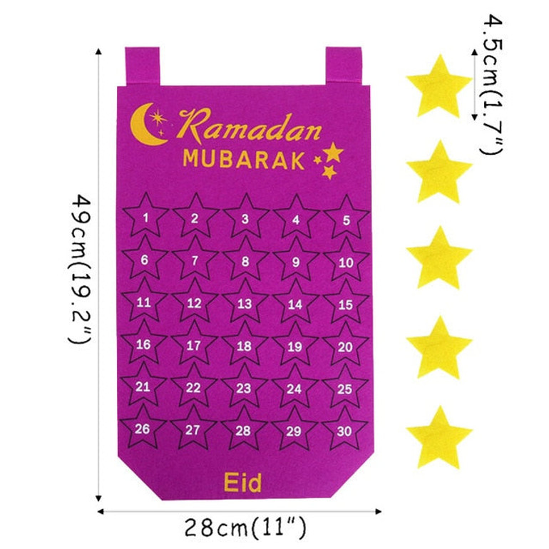 Calendar decoration for ramadan Countdown