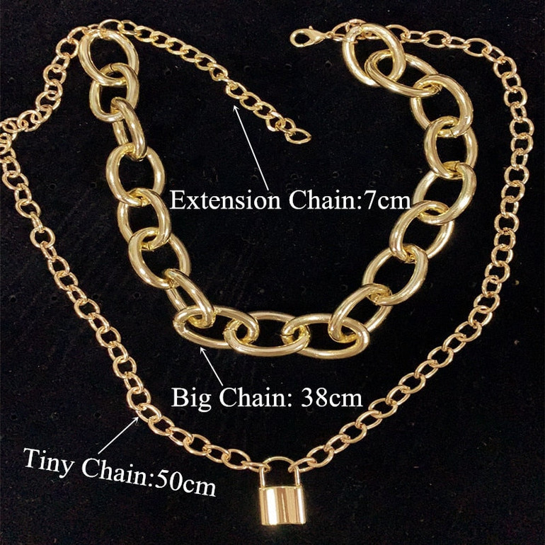 Link Choker + Lock It Up Necklace
