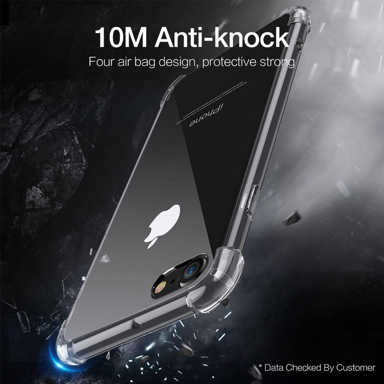 KISSCASE Case For iPhone X 6 7 8 Plus Phone Case For iPhone XS Max XR 5S 5 SE 7 Clear Shockproof Soft Silicone Transparent Cases