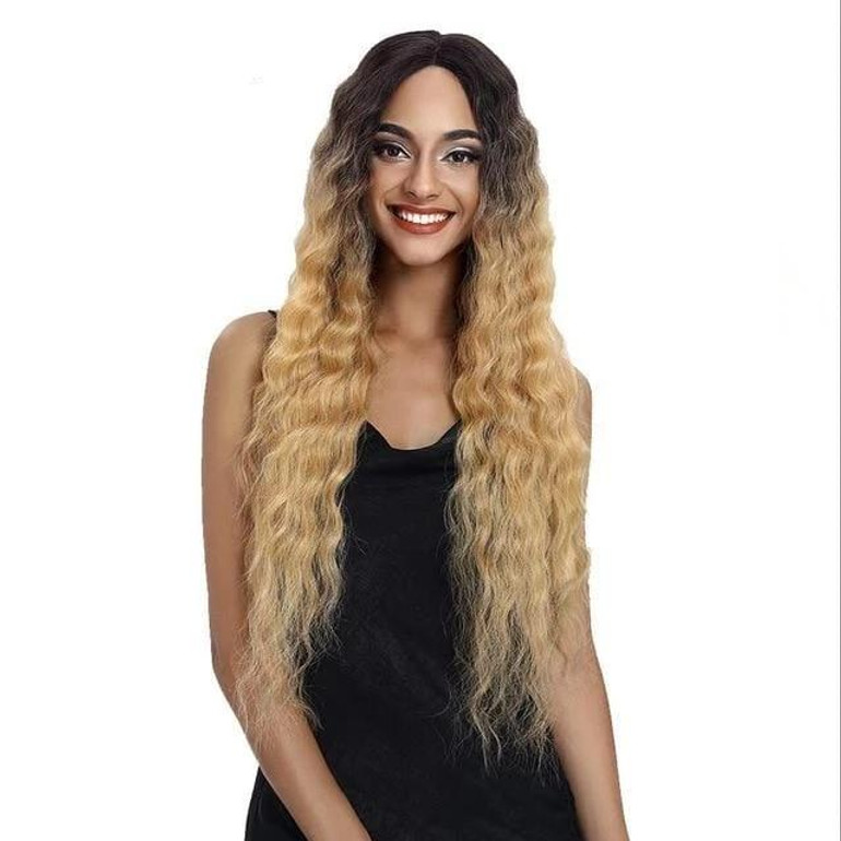 Wavy Hair Blonde Synthetic Long Lace Front Wig