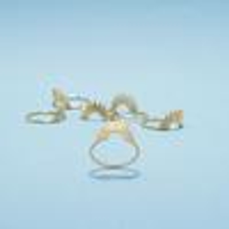 14 Karat Gold Plated Sterling Silver Sunburst Ring