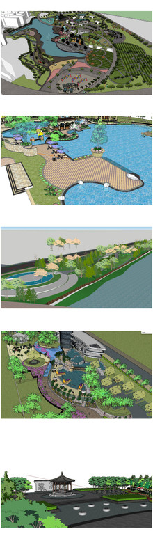 ★Best 20 Types of Park Landscape Sketchup 3D Models Collection V.1