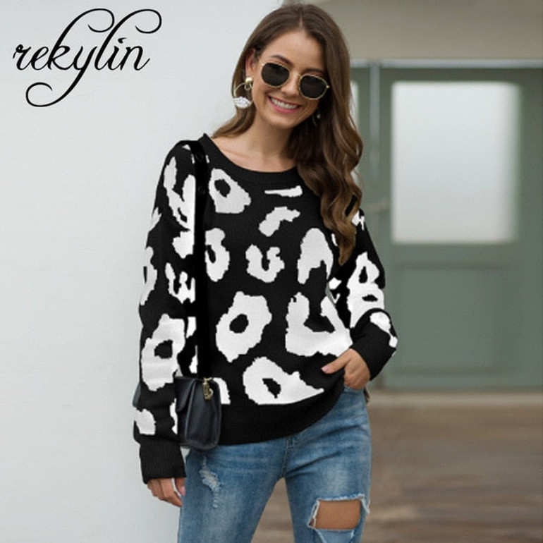 Colorful Leopard Pullover