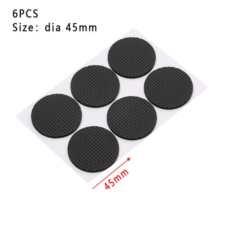 Hot 1/2/6/15/24PCS Soft Thickening Bumper Chair Fittings Self-adhesive Floor Protector Anti-slip Mat Anti Rub Furniture Leg Pads