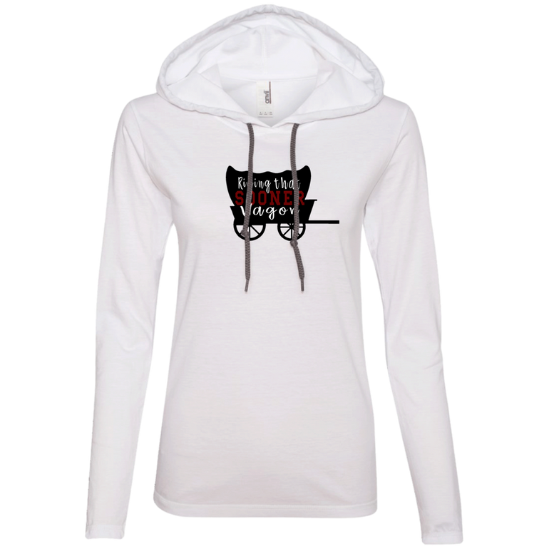 Sooner Wagon Ladies' LS T-Shirt Hoodie
