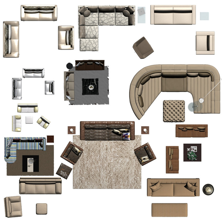 ★Photoshop PSD Blocks-Interior Design PSD Blocks-Sofa PSD Blocks