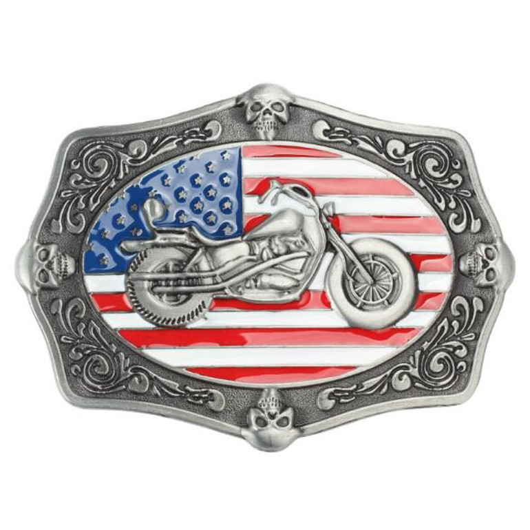 Cowboy Motorcycle Belt Buckle