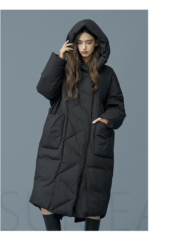 S- 7XL plus size Winter oversize Warm Duck down coat female X-Long Down Warm Jacket Hooded Cocoon style thick warm Parkas
