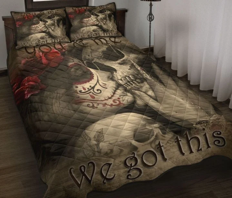 You And Me We Got This Sugar Mexico Skull 3D Print Bedding Set
