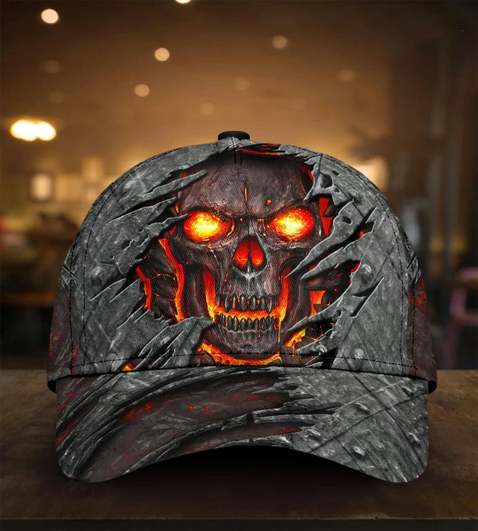Lava Skull Torn Cool Cap