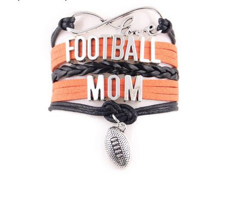 Infinity Love Football Mom Heart Bracelet Offer