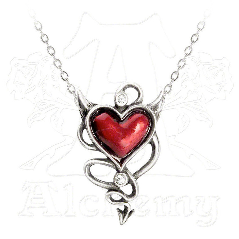 Devil Heart Necklace, Alchemy Gothic