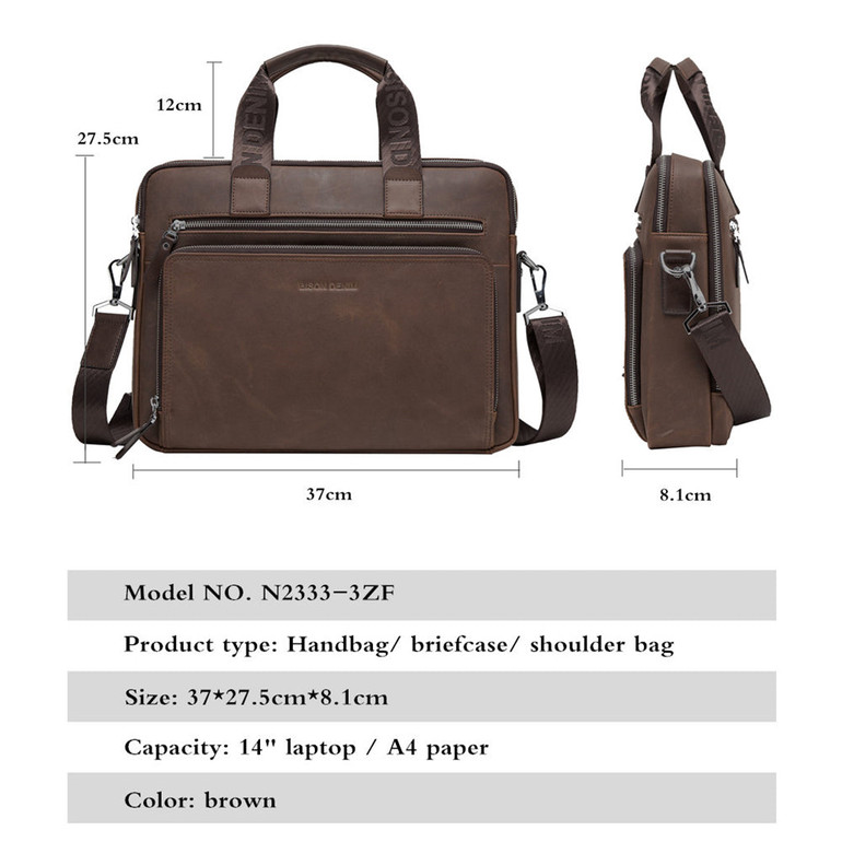 Briefcase Satchel Genuine leather Laptop Handbag Briefcase Satchel Genuine leather Laptop Handbag