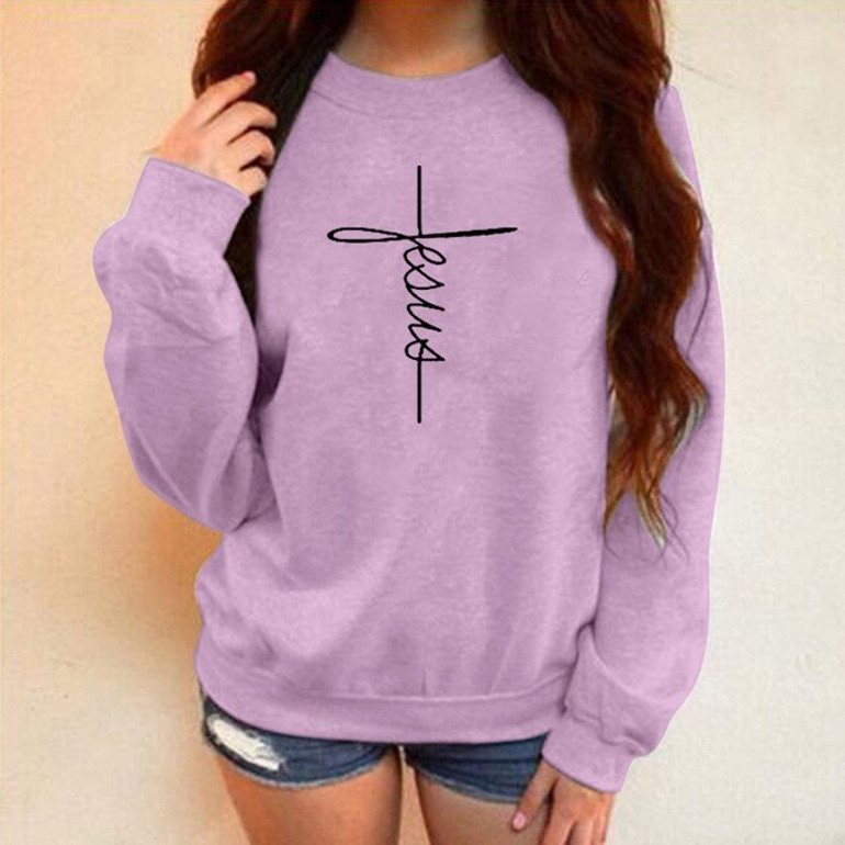 Velvet Thickening Printing Round Neck Long Sleeve Sweatshirt