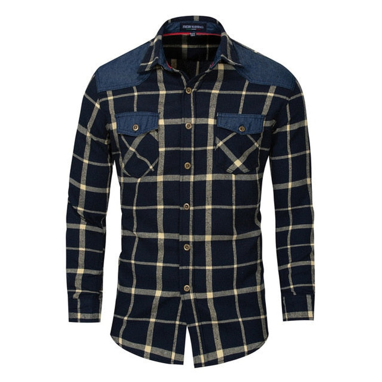 Long Sleeve Plaid Dress Shirt