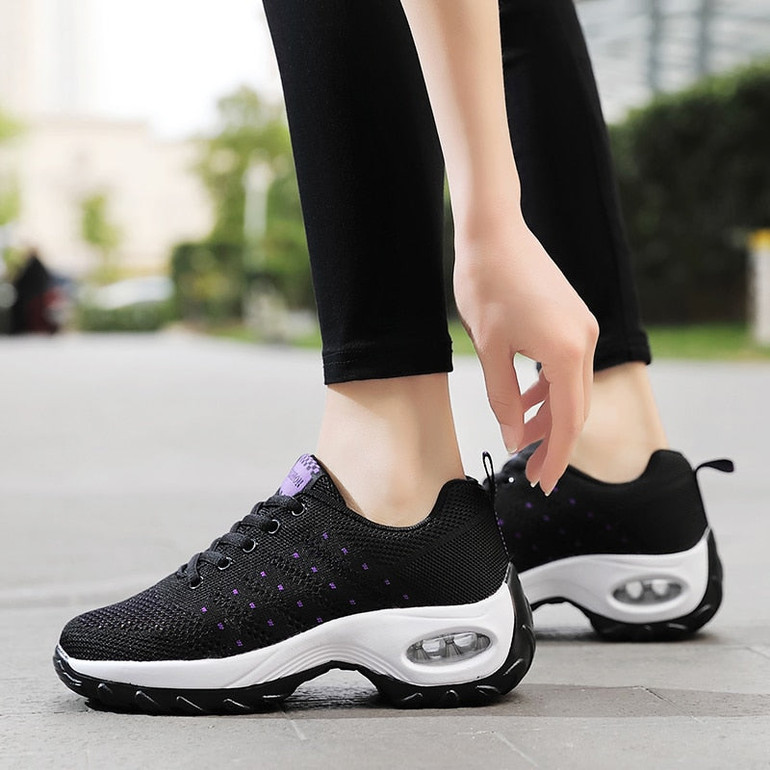 Women's air cushion mesh sneakers running shoes outdoor casual walking shoes Women's air cushion mesh sneakers running shoes outdoor casual walking shoes