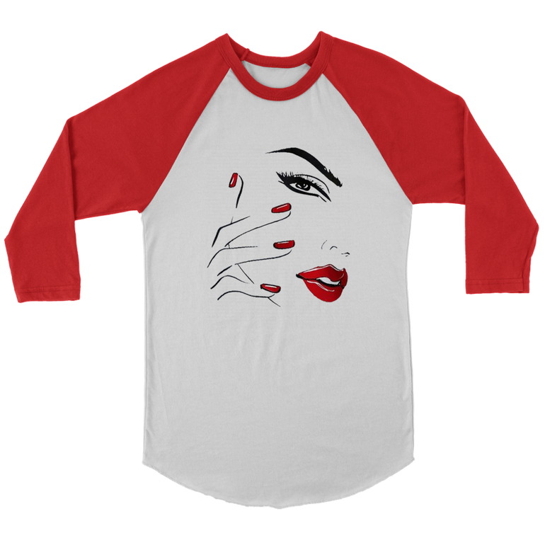 Red Nail Lips Long Sleeves