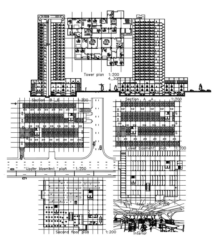 【Architecture CAD Projects】@Commercial Building CAD Design