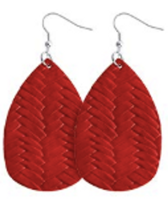 Red Teardrop Earring
